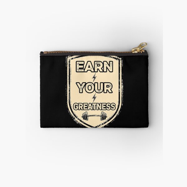Item preview, Earn Your Greatness Shield - Vintage Fitness Gym Badge Motivational designed and sold by TeeMint5.