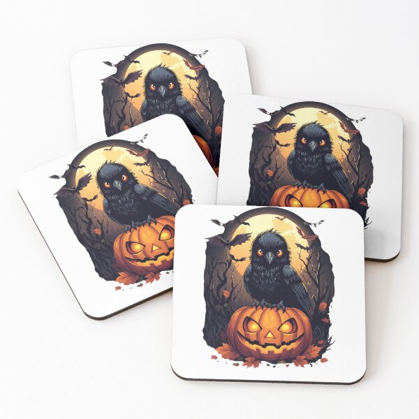 Item preview, Halloween Raven on Jack-o'-Lantern – Spooky Gothic Bird Design designed and sold by zmsl.
