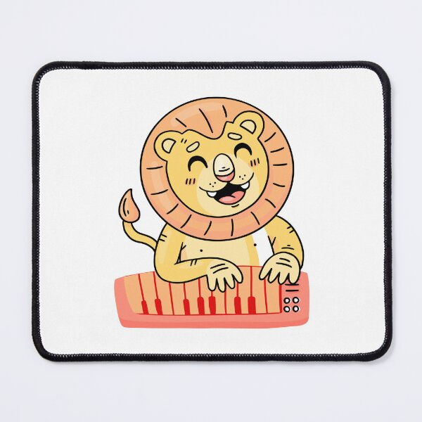 Item preview, Cute Lion Playing Keyboard Piano designed and sold by manojbalan1968.