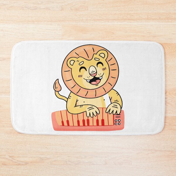 Item preview, Cute Lion Playing Keyboard Piano designed and sold by NAMASTHE WORLD.