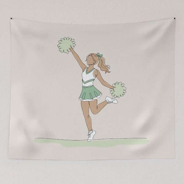 Item preview, Cheerleader One Line Drawing designed and sold by MaddiLoppnow.