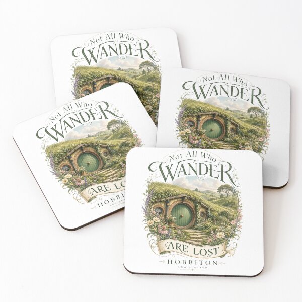 Item preview, Hobbiton Whimsical Fantasy – Not All Who Wander Are Lost – Lord of the Rings Shire Art designed and sold by bobscraze.