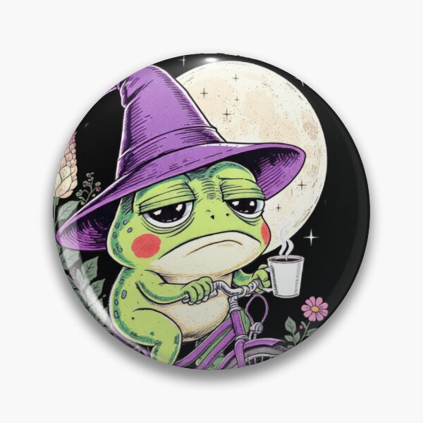 Item preview, Blooming But Tired Glooming Frog Witch Bike Coffee Shirt designed and sold by BellabdO.