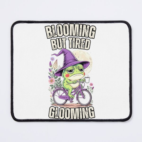 Item preview, Blooming But Tired Glooming Frog Witch Bike Coffee Shirt designed and sold by BellabdO.