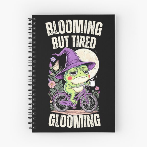 Item preview, Blooming But Tired Glooming Frog Witch Bike Coffee Shirt designed and sold by BellabdO.