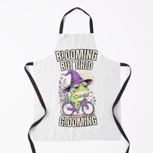 Item preview, Blooming But Tired Glooming Frog Witch Bike Coffee Shirt designed and sold by BellabdO.