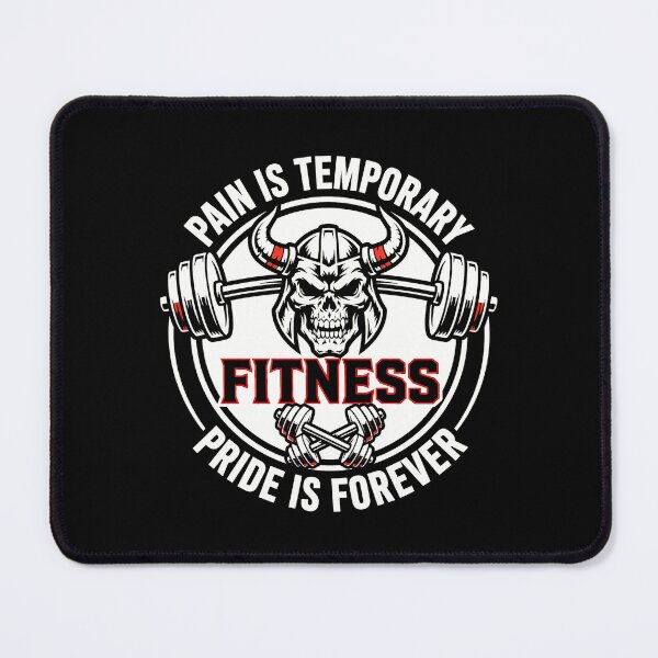 Item preview, Pain Is Temporary Pride Is Forever FITNESS - Viking Skull Barbell Gym Motivational designed and sold by TeeMint5.