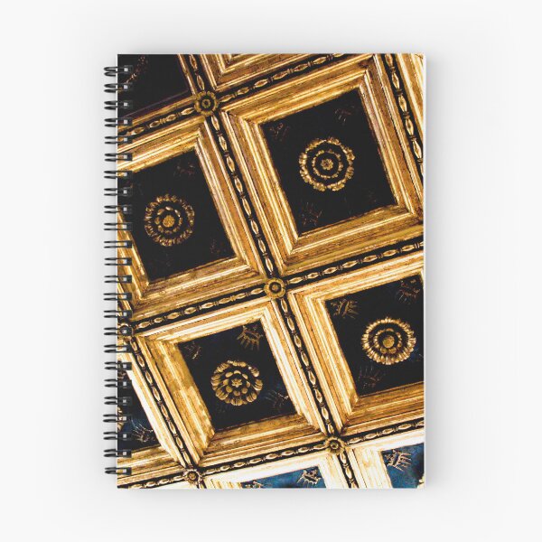 Artikelvorschau, Geometrische römische Decke in Gold und Schwarz entworfen und verkauft von Hena Tayeb.