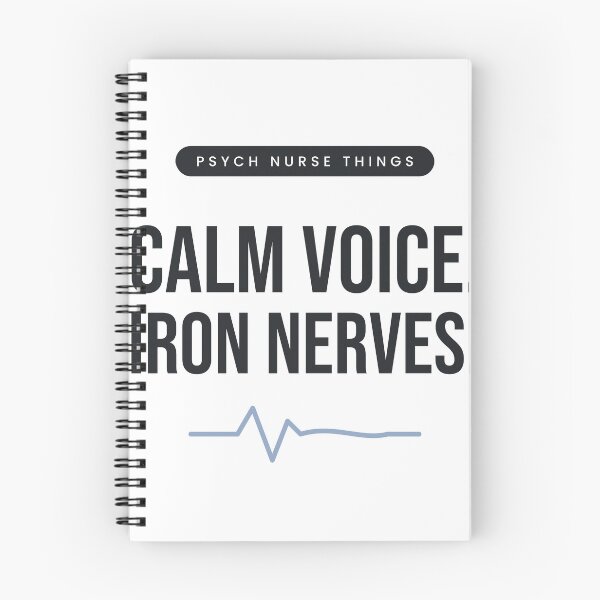 Item preview, Psych Nurse Calm Voice Iron Nerves Psychiatric Nurse Gift designed and sold by QuietColumn.