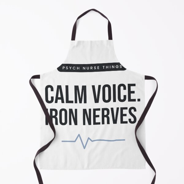 Item preview, Psych Nurse Calm Voice Iron Nerves Psychiatric Nurse Gift designed and sold by QuietColumn.