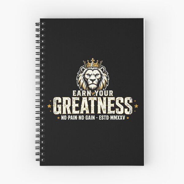 Item preview, Earn Your Greatness - Lion Crown Gym Motivational No Pain No Gain designed and sold by TeeMint5.