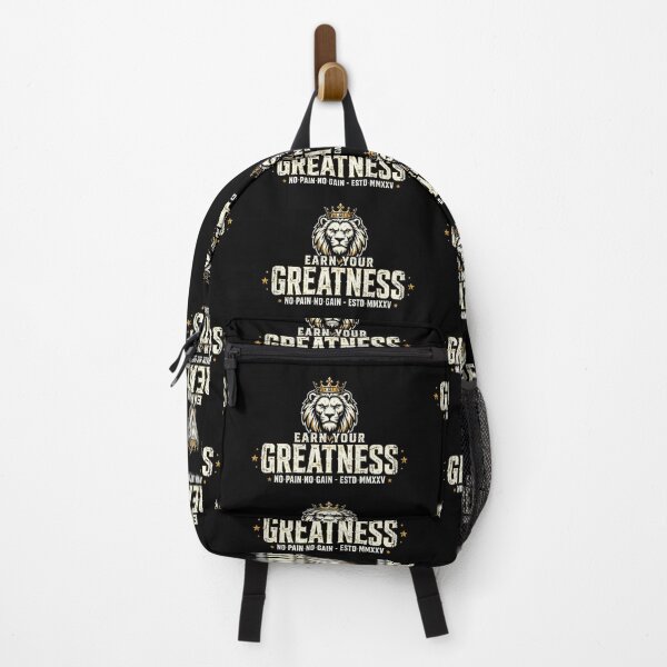 Item preview, Earn Your Greatness - Lion Crown Gym Motivational No Pain No Gain designed and sold by TeeMint5.