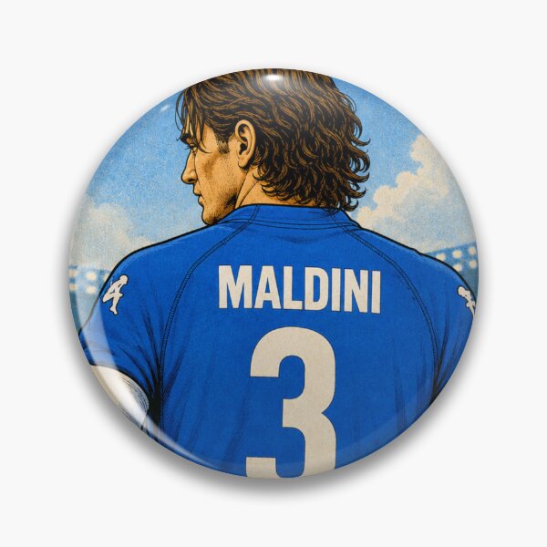 Item preview, Il Capitano - Retro Paolo Maldini Italia Azzurri shirt. designed and sold by Tony Panini Retro.