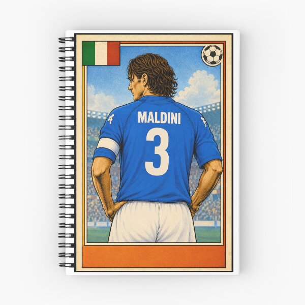 Item preview, Il Capitano - Retro Paolo Maldini Italia Azzurri shirt. designed and sold by Tony Panini Retro.