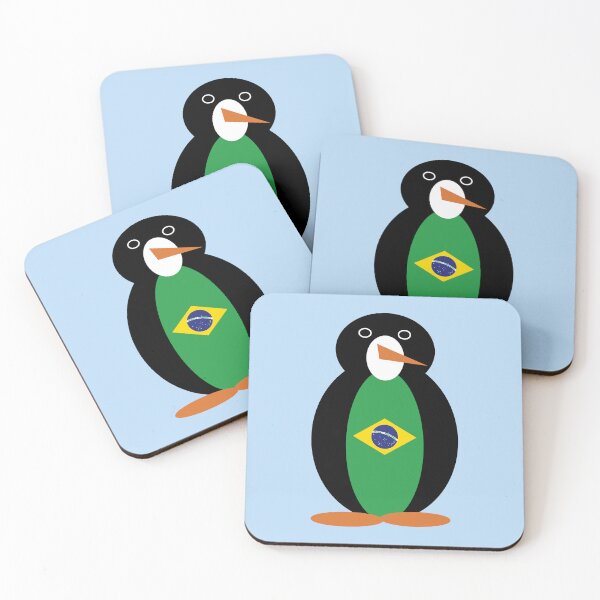 Item preview, Ms. Penguin Brazil Bandeira Brasileira Design designed and sold by AuntieShoe.