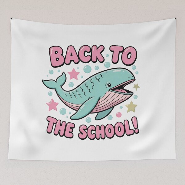 Item preview, Whimsical Back‑to‑School Whale designed and sold by Mindful56.