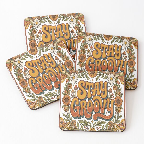 Item preview, Stay Groovy T-Shirt - Retro 70s and Psychedelic Floral Style designed and sold by Tamarout.