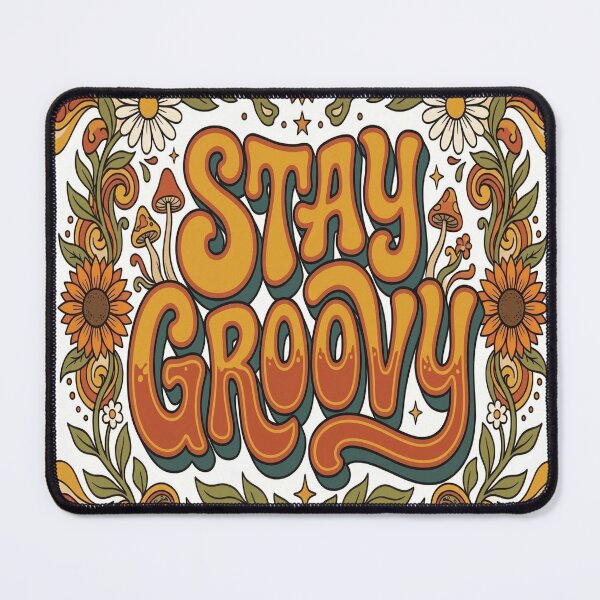 Item preview, Stay Groovy T-Shirt - Retro 70s and Psychedelic Floral Style designed and sold by Tamarout.