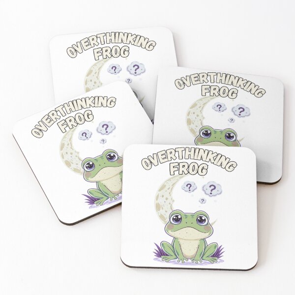 Item preview, Overthinking Frog Mental Health Cute Frog Night Moon Shirt designed and sold by BellabdO.