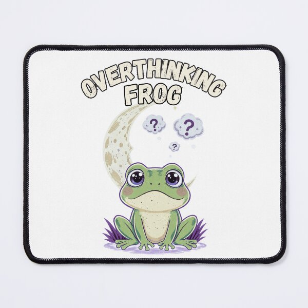 Item preview, Overthinking Frog Mental Health Cute Frog Night Moon Shirt designed and sold by BellabdO.