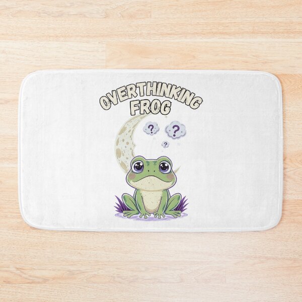 Item preview, Overthinking Frog Mental Health Cute Frog Night Moon Shirt designed and sold by BellabdO.