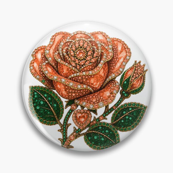 Item preview, CRYSTAL PEACH ROSE JEWEL designed and sold by wordspixies.