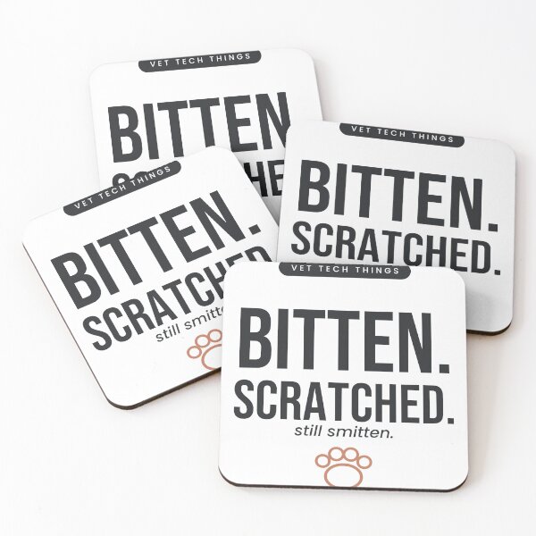 Item preview, Vet Tech Bitten Scratched Still Smitten Funny Vet Tech Gift designed and sold by QuietColumn.