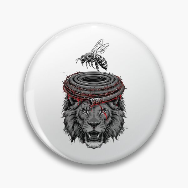 Item preview, Bee, Barbed Crown, Lion Tee v1 designed and sold by DarylWelsh2024.