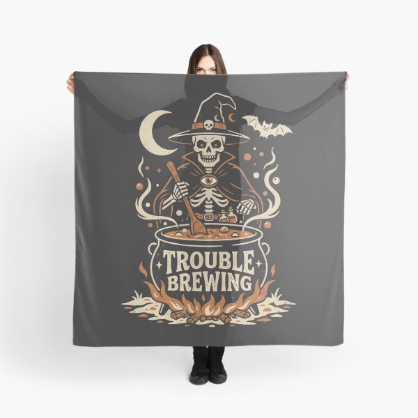 Item preview, Vintage Spooky Skeleton Witch Brewing Magic Potion designed and sold by TMS-Studio.