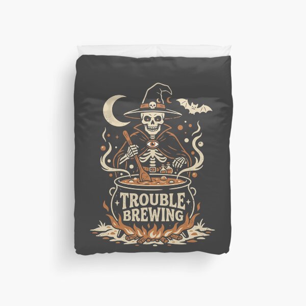 Item preview, Vintage Spooky Skeleton Witch Brewing Magic Potion designed and sold by TMS-Studio.