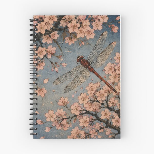Item preview, Dragonfly Among Cherry Blossoms designed and sold by  Silent Japan Studio.