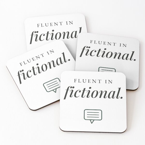 Item preview, Fluent in Fictional Book Lover Typography designed and sold by QuietColumn.