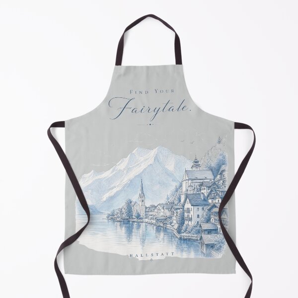 Item preview, Hallstatt Fairytale Village – Find Your Fairytale – Minimalist Lakeside Sketch designed and sold by bobscraze.