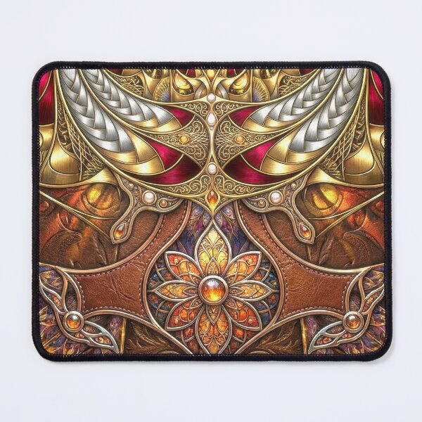 Item preview, Abstract Fractal Encased in Leather, Silver, and Gold designed and sold by Frackxion.