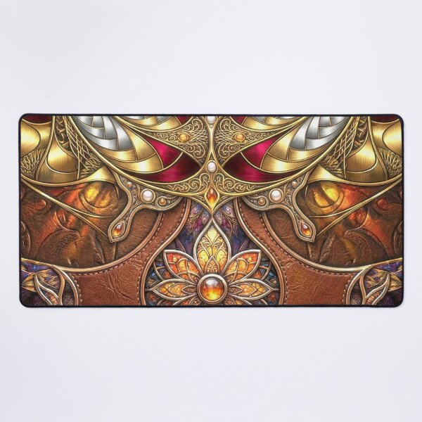 Item preview, Abstract Fractal Encased in Leather, Silver, and Gold designed and sold by Frackxion.