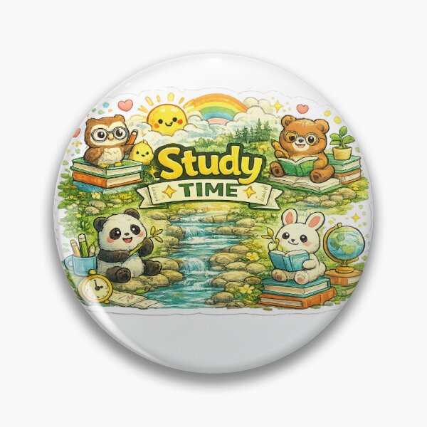 Item preview, Study Time Sticker | Cute Student Motivation Sticker | Kawaii School Animals | Study Aesthetic Laptop Decal | Back to School Gift designed and sold by Ishratparween11.