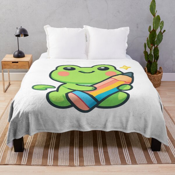 Item preview, Frog with Pencil designed and sold by foryouandyours.