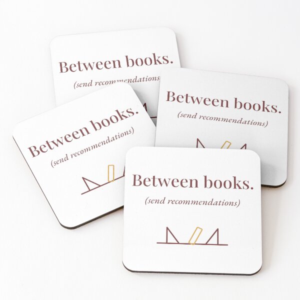 Item preview, Between Books Send Recommendations Funny Reader Design designed and sold by QuietColumn.
