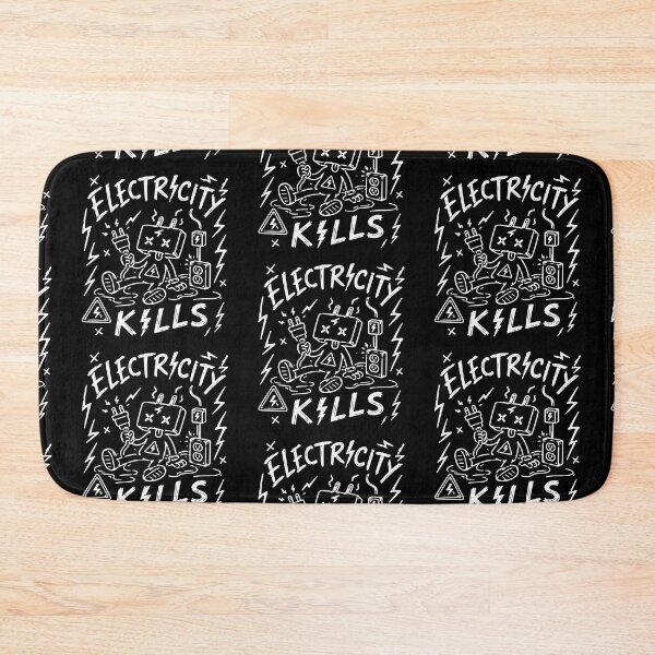 Item preview, Electricity Kills Hand Drawn Doodle Cartoon Sticker Graphic Tee designed and sold by Abidel.