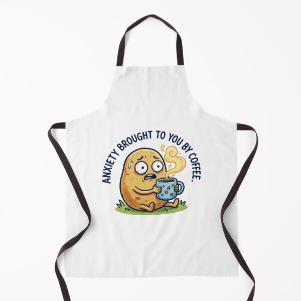 Item preview, Anxiety Brought to You by Coffee - Funny Relatable Potato T-Shirt & Sticker designed and sold by Alimehab | Graphic tees | Design & Art.