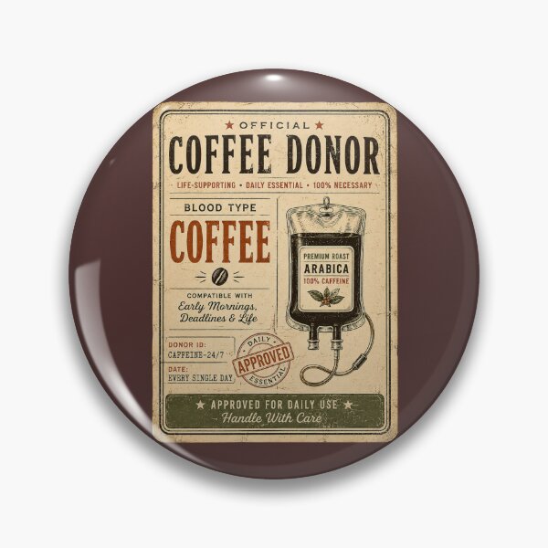 Item preview, Official Coffee Donor Blood Type Coffee Vintage Retro Funny Coffee Lover designed and sold by piketo.