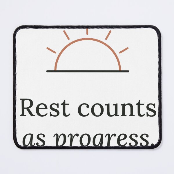 Item preview, Rest Counts as Progress Sunrise Self-Care Typography designed and sold by QuietColumn.