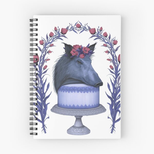 Item preview, Surreal Wild Boar Floral Cake Illustration designed and sold by vdjjtrub.