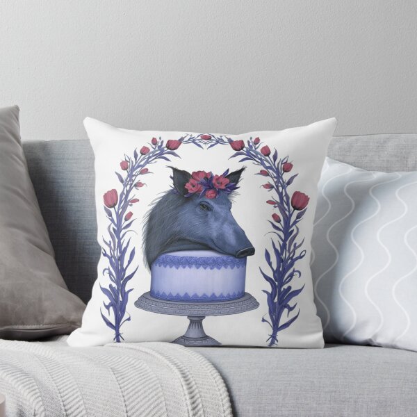 Item preview, Surreal Wild Boar Floral Cake Illustration designed and sold by vdjjtrub.
