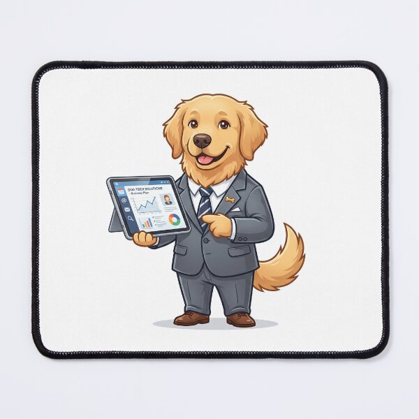 Item preview, Business Labrador in Suit with Tablet Vector Art designed and sold by KaleeDesigns.