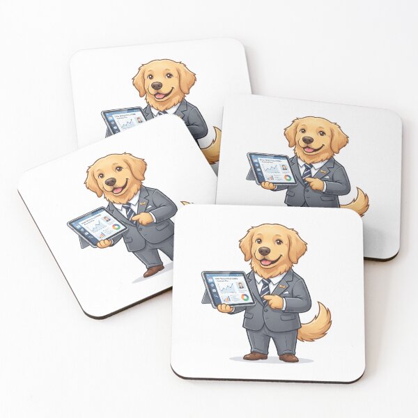 Item preview, Business Labrador in Suit with Tablet Vector Art designed and sold by KaleeDesigns.