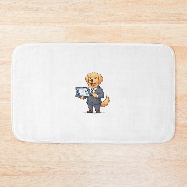 Item preview, Business Labrador in Suit with Tablet Vector Art designed and sold by KaleeDesigns.