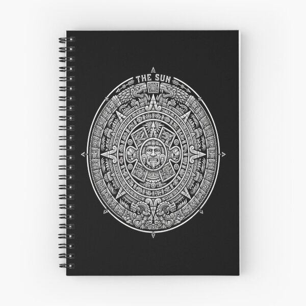 Item preview, Aztec Calendar Sun Stone - Greyscale designed and sold by vlahosfeari.