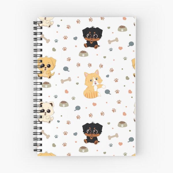 Item preview, Cute Dog & Cat Seamless Pattern designed and sold by MascarenoM.