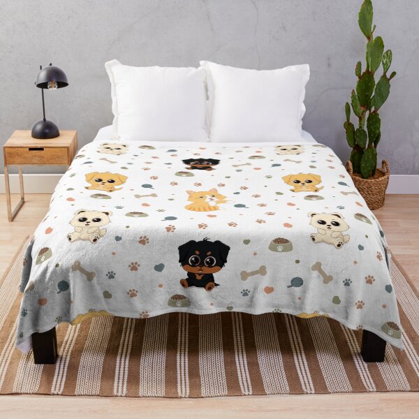 Item preview, Cute Dog & Cat Seamless Pattern designed and sold by MascarenoM.